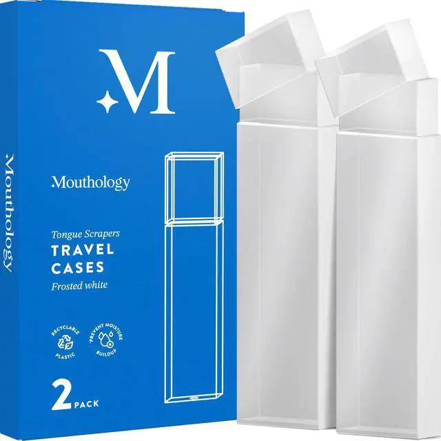 Main image of Tongue Scraper Travel Case (2 Pack) Plastic Tongue Scraper Holder for Adults, Compact & Hygienic Cover for Metal Tongue Scrapers, Travel Necessities for Oral Hygiene, Durable Plastic