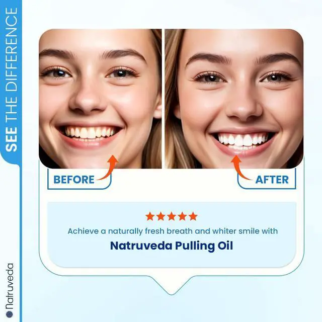 Alt view image 5 of 7 - Coconut Oil Pulling Mouthwash Natural Whitening Ayurvedic Rinse | Fresh Mint Blend | Coconut Oil Pulling for Teeth & Gums | Whyte Oil Pulling | Aceite de Coco para Los Dientes -10 oz