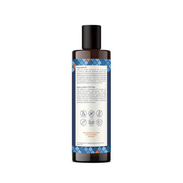 Alt view image 4 of 7 - Coconut Oil Pulling Mouthwash Natural Whitening Ayurvedic Rinse | Fresh Mint Blend | Coconut Oil Pulling for Teeth & Gums | Whyte Oil Pulling | Aceite de Coco para Los Dientes -10 oz