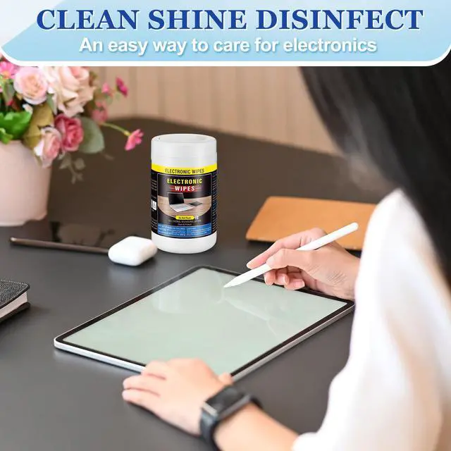 Alt view image 5 of 7 - 4 Pack 240 Count Electronic Screen Cleaning Wipes,Standard Style | Screen Cleaner Wipes, Computer, Laptop, Monitor, Lens, Phone, TV Screens and Keyboard Cleaning