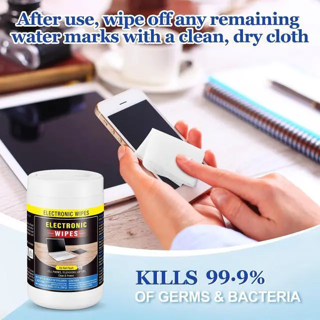 Alt view image 7 of 7 - 4 Pack 240 Count Electronic Screen Cleaning Wipes,Standard Style | Screen Cleaner Wipes, Computer, Laptop, Monitor, Lens, Phone, TV Screens and Keyboard Cleaning