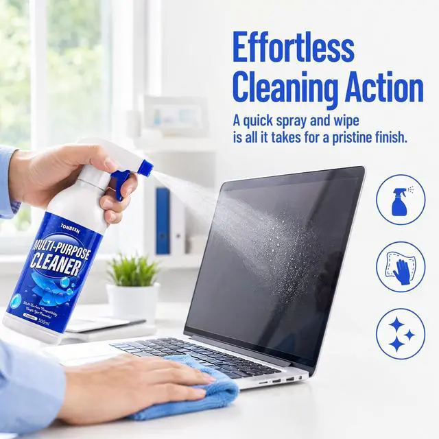 Alt view image 5 of 7 - Mouse Pad Cleaner 500ml - Key Board Cleaner Spray | for Remove Fingerprints, Oil Stains & Stains from Desk Supplies & Gaming Accessories - Lime Scent Plant-Based Formula