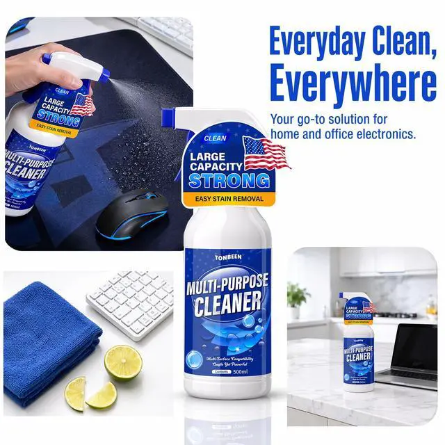 Alt view image 6 of 7 - Mouse Pad Cleaner 500ml - Key Board Cleaner Spray | for Remove Fingerprints, Oil Stains & Stains from Desk Supplies & Gaming Accessories - Lime Scent Plant-Based Formula