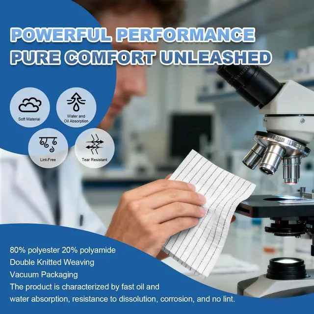 Alt view image 4 of 7 - Anti-Static Microfiber cloths 9"x9"(100 Pcs,200GSM) | Lint Free Cloths,Reusable,Special ESD Protection Design is Suitable for Protecting Sensitive Electronic Components and Tools
