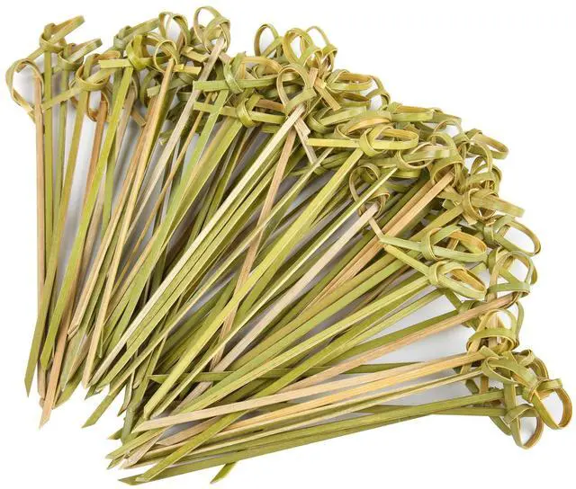 Main image of 300PCS Cocktail Picks Bamboo Skewers for Appetizers, 4.7 Inch Toothpicks for Appetizers, Natural Bamboo Knot Skewers, Food Picks, Fancy Tooth Picks for Drinks,Barbecue Snacks, Sandwiches