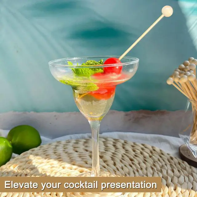 Alt view image 4 of 7 - 200PCS 4.7 Inch Wooden Ball Cocktail Picks, Fancy Toothpicks for Appetizers | Bamboo Appetizer Skewers for Martini, Sandwich Fruit Desserts, Wedding Party Food Picks,Charcuterie Boards Accessories