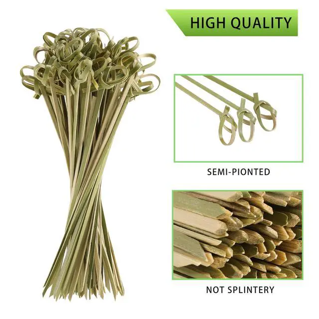 Alt view image 6 of 7 - 180 PCS Cocktail Picks, 4.7 Inch Natural Bamboo Knot Skewers Toothpicks | Mini Food Sticks, Fancy Tooth Picks for Appetizers, Drinks,Fruit,Charcuterie,Cocktail Garnish Accessories, Party Supplies
