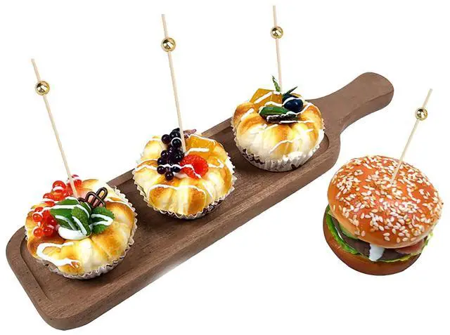 Alt view image 7 of 7 - 500 Counts Cocktail Picks, 4.7 Inch Bamboo Toothpicks, Fancy Appetizer Skewers with Gold Pearl for Drinks, Fruit, Desserts, Charcuterie, Wedding Party Decoration
