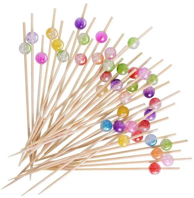 Main image of Cocktail Picks, 100PCS Fancy Toothpicks for Appetizers, Appetizing Skewers for Charcuterie Cup Fruits Burgers Party Decoration - 4.7 inch