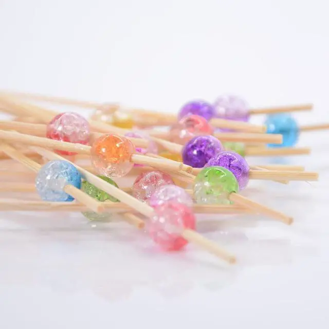 Alt view image 3 of 6 - Cocktail Picks, 100PCS Fancy Toothpicks for Appetizers, Appetizing Skewers for Charcuterie Cup Fruits Burgers Party Decoration - 4.7 inch