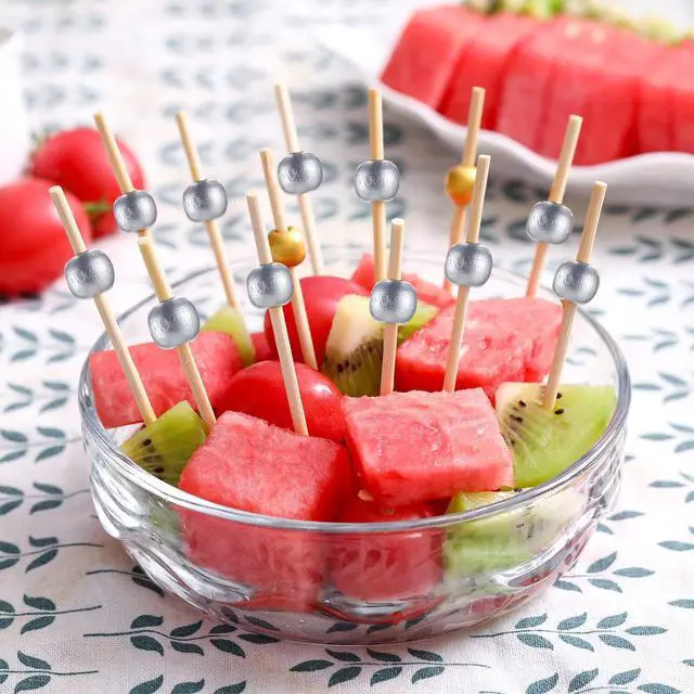 Alt view image 7 of 7 - 200 Pcs Cocktail Picks, Fancy Toothpicks for Appetizers, Mini Food Picks | Bamboo Cocktail Sticks Skewers for Drinks, Desserts, Charcuterie, 4.7 Inch Decorative Wedding Party Silver Ball Tooth Picks