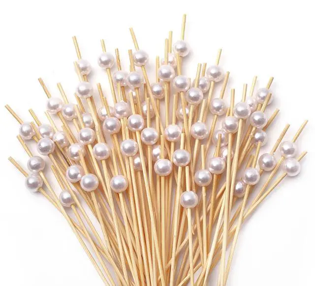 Main image of Cocktail Picks for Appetizers, Toothpicks for Appetizers, 200PCS Bamboo Cocktail Toothpicks for Drinks Fruit, Decorative Bamboo Skewers for Appetizer Food Sticks