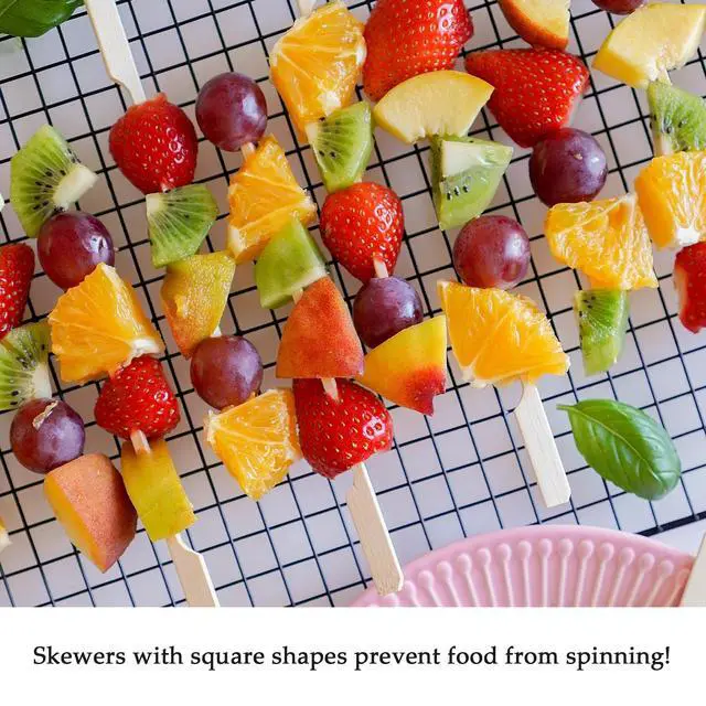 Alt view image 6 of 6 - 200 PCS 6inch Cocktail Picks Bamboo Skewers for Appetizers Paddle Wooden Skewers, Fancy Flat Toothpicks for Party Drinks Fruit BBQ, Charcuterie Boards Accessories
