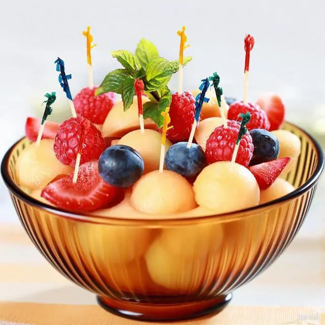 Alt view image 7 of 7 - 400PCS Fancy Toothpicks for Appetizers, 2.6IN Appetizer Picks for Cocktail Party Drinks Fruit Sandwiches, Decor Charcuterie Boards Accessories, Skewers for Appetizers,Frill Toothpicks for Food