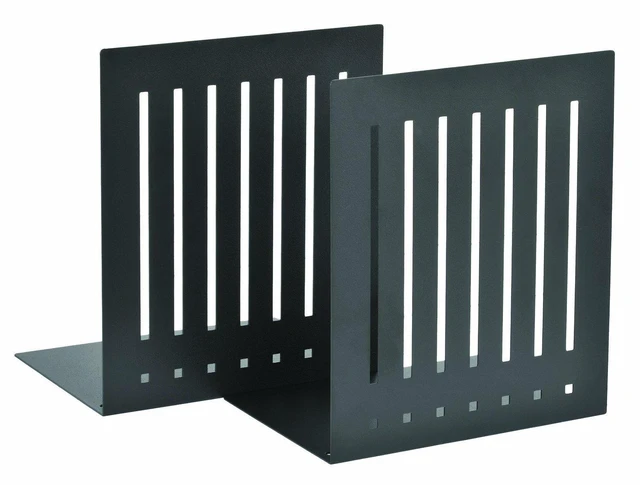 Main image of STEELMASTER by BankSupplies 10-Inch Heavy Duty Bookends | Scratch Resistant Finish | Heavy Gauge Material | Non-Slip Padded Base Protection | For Office, Bookshelves, Binders & Books