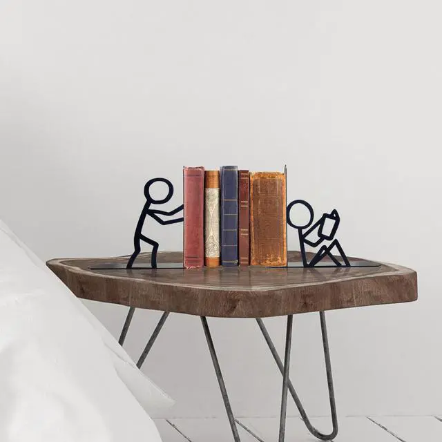 Alt view image 6 of 7 - Bookends for Kids Cute Novelty Decorative Book Ends for Shelves | Metal Unique Decorative Book Ends For Office, School, Library & Bedroom; Thoughtful Gift For Book Lovers And Reading Fans