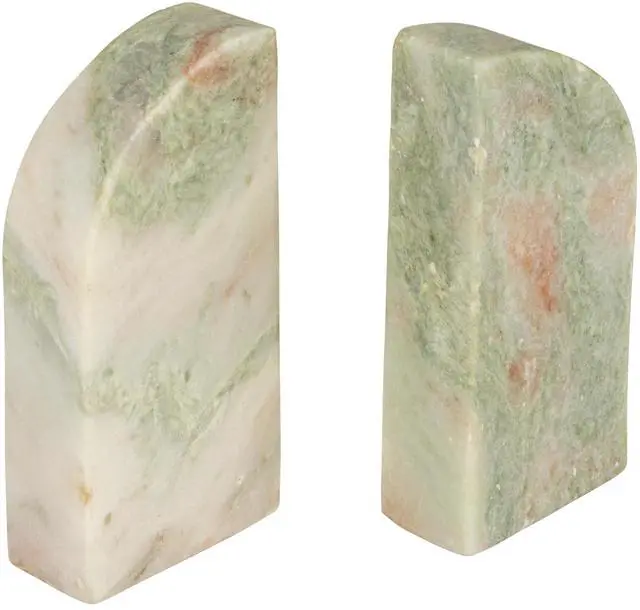 Main image of Half Arch Marble Bookends, Green