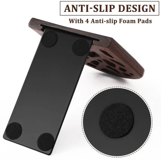 Alt view image 4 of 7 - 2 Pieces Wood Tree Book Ends for Shelves Non-Skid Heavy Bookends | Large Heavy Duty Bookend, Book Holders for Heavy Books, Decorative Book Stopper, to Hold Books Firmly on Bookshelf