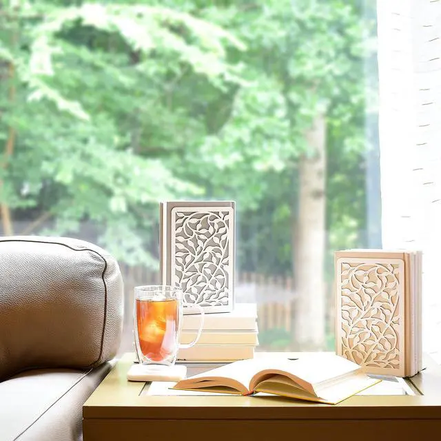 Alt view image 6 of 7 - Infinite Leaves Bookends - Metal Set of 2 for Heavy Books, Home Office & Decorative Book Stoppers