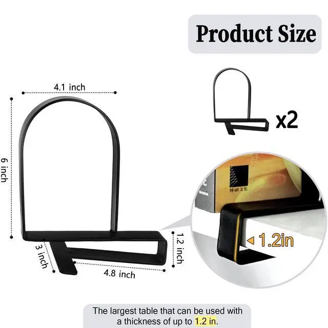 Alt view image 3 of 7 - Book Ends for Shelves: Black Metal Book Ends, Heavy Duty Bookend Supports for Shelves, Non-Skid Book Organizer for Home Office School Supplies
