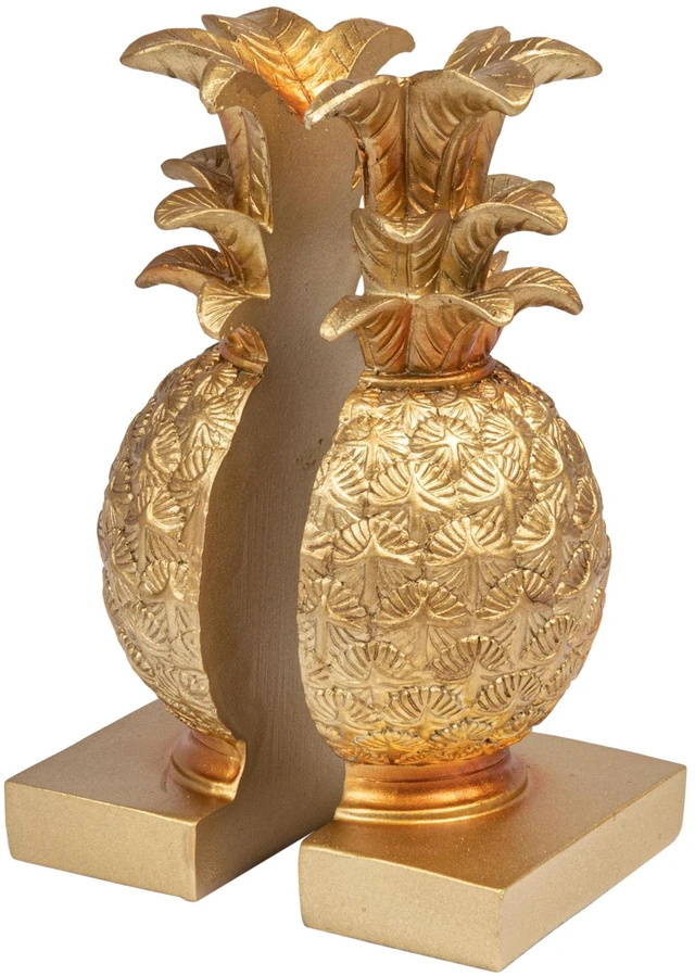Main image of Pineapple Shaped Gold Resin Bookends (Set of 2 Pieces)