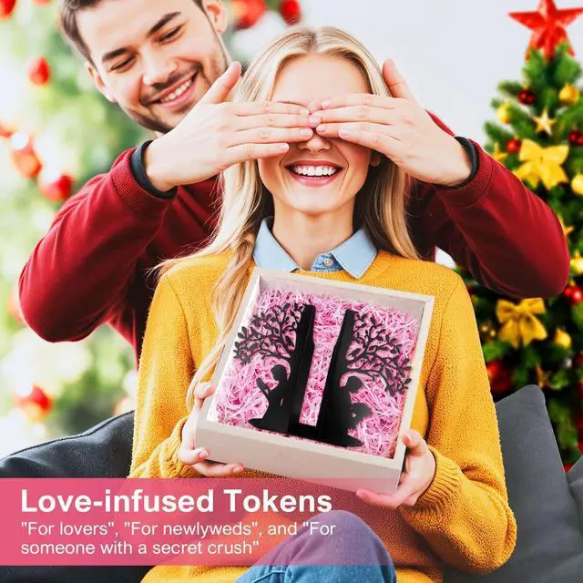 Alt view image 6 of 7 - Tree of Life Bookends Decorative Couple Book Ends for Shelves (Black) | Tree Metal Bookends for Heavy Books, Book Organizer for Desk Bookshelf Home Office Book Stopper valentines day gifts