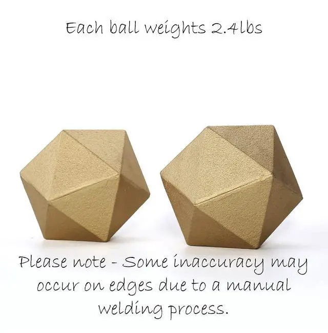 Alt view image 5 of 7 - Geometric Decorative Ball Shaped Bookends, Modern Cast Iron Gold Bookends for Office Desk, Book Shelf, Room Decor, Home Office, Book Stand or Organizer, Set of 2