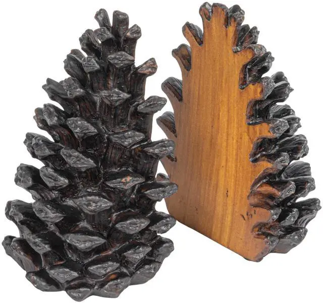 Main image of Pinecone Shaped Resin Bookends (Set of 2 Pieces)