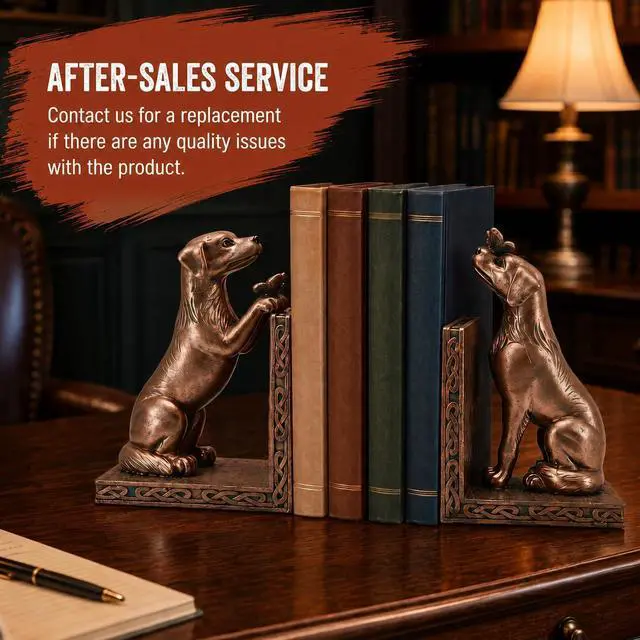 Alt view image 4 of 7 - Dog Decorative Bookend for Shelves - Dog Book Ends | Creative Book Stopper Holder for Desk Home Office Decor,Gift for Dog Loves
