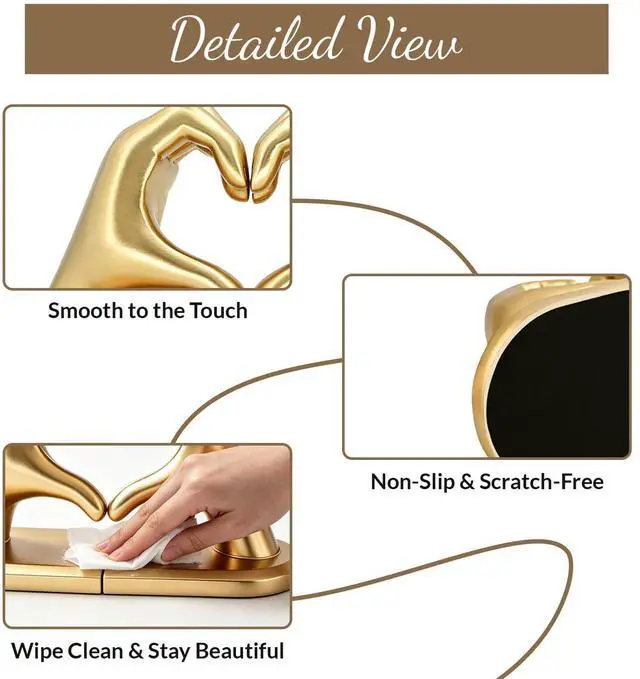 Alt view image 5 of 7 - Bookends for Heavy Books, Gold Heart Decorative Book Ends for Shelf | Resin Heavy Duty Book Stopper for Modern Home Decor, Heartwarming Gift for Friend or Family, Housewarming Gift