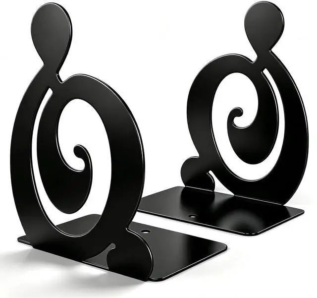 Main image of Book Ends, Metal BookEnds Heavy Duty bookend (Black 1 Pair)