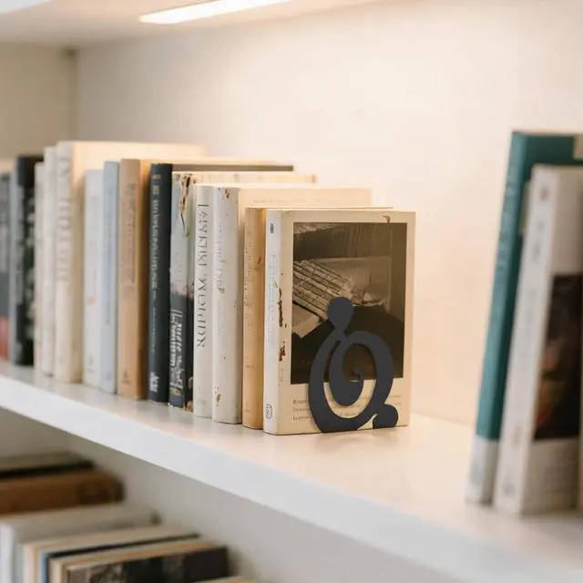 Alt view image 6 of 6 - Book Ends, Metal BookEnds Heavy Duty bookend (Black 1 Pair)