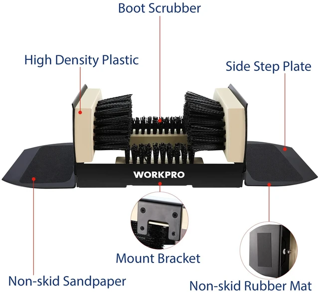 Alt view image 2 of 7 - Boot Cleaner, Heavy Duty Shoe Boot Scrubber & Scraper Brush Outdoor | Length 18-1/2'' (47 cm), Heavy Duty Boot Brush, All Weather fits for Farm, Porch, Indoors & Outdoors