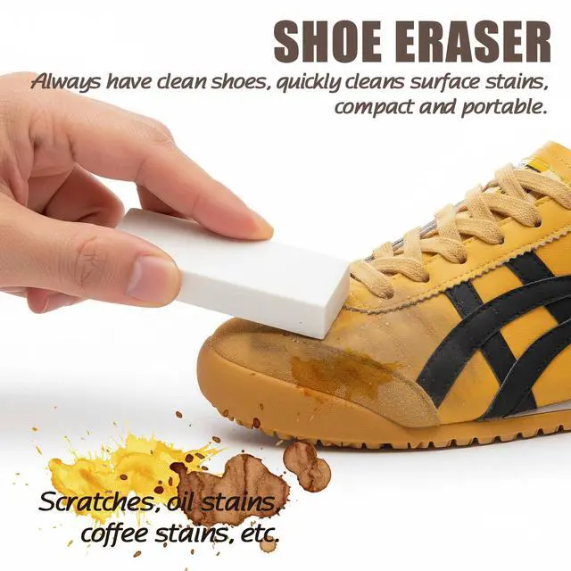 Alt view image 3 of 7 - Suede Brush and Eraser, Suede Shoe Cleaner with Crepe & Brass Bristle Brush and Suede Eraser, Safe Effectively Solves Stubborn Stains on Sneaker Leather, Suede, Nubuck Care