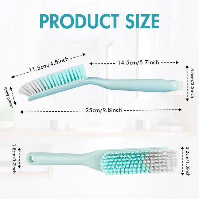 Alt view image 2 of 7 - Laundry Brush Shoe Brush, 9.8" PBT Soft Bristle Cleaning Brush | PP Plastic Sturdy Handle, Professional Scrub Brush for Cleaning Fabrics, Clothes, Floors and Bathrooms