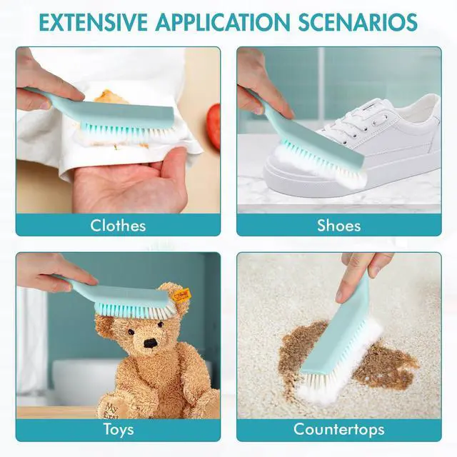 Alt view image 7 of 7 - Laundry Brush Shoe Brush, 9.8" PBT Soft Bristle Cleaning Brush | PP Plastic Sturdy Handle, Professional Scrub Brush for Cleaning Fabrics, Clothes, Floors and Bathrooms