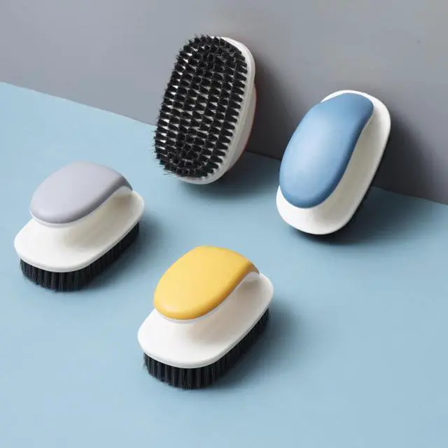 Alt view image 5 of 7 - Soft Bristle Laundry Brush for Shoes, Clothes, Hats (Blue) | Multi-purpose soft bristle brush removes stains from shoes, clothes and hats for laundry, countertop and bathtub cleaning.