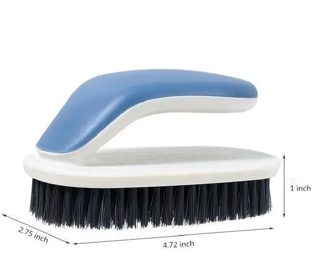 Alt view image 7 of 7 - Soft Bristle Laundry Brush for Shoes, Clothes, Hats (Blue) | Multi-purpose soft bristle brush removes stains from shoes, clothes and hats for laundry, countertop and bathtub cleaning.