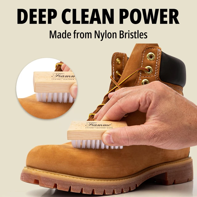 Alt view image 4 of 7 - Suede and Nubuck Cleaning Kit - Complete Brass & Nylon Brush Set, Suede Eraser for Shoes, Jackets, Boots, Handbags