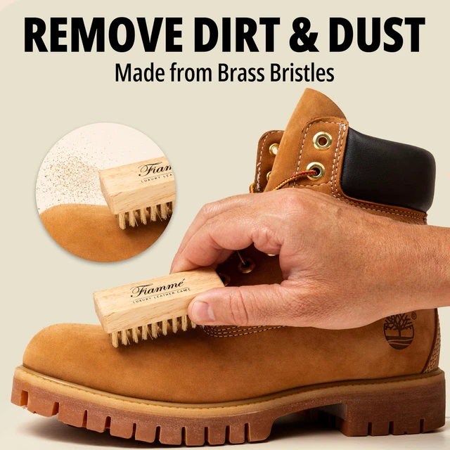 Alt view image 6 of 7 - Suede and Nubuck Cleaning Kit - Complete Brass & Nylon Brush Set, Suede Eraser for Shoes, Jackets, Boots, Handbags