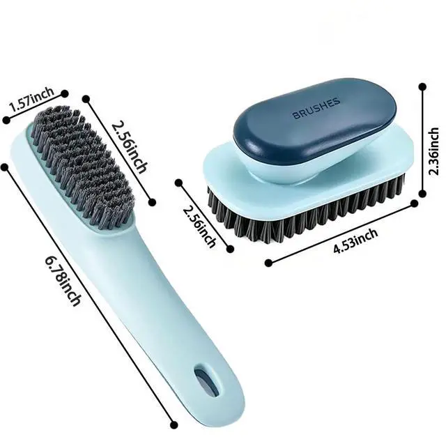Alt view image 2 of 6 - Laundry Scrub Brush 4 Pack Soft Bristle Brush Cleaning Brush for Stains,Household Cleaning Clothes Shoes Scrubbing,Household Cleaning Brushes Bathroom Ergonomics Grip Easy Hold