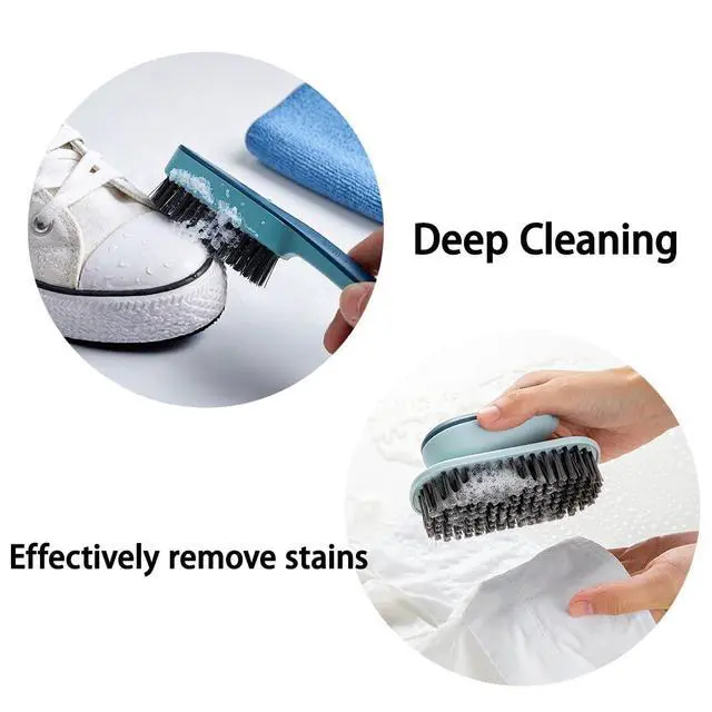 Alt view image 3 of 6 - Laundry Scrub Brush 4 Pack Soft Bristle Brush Cleaning Brush for Stains,Household Cleaning Clothes Shoes Scrubbing,Household Cleaning Brushes Bathroom Ergonomics Grip Easy Hold