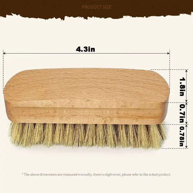 Alt view image 2 of 7 - 2-Pack Shining Brushes, Wood Handle with Pig Bristle Shoe Brushes, Polishing Cleaning Buffing Brush Cleaner for Shoes, Boots, Crafts, Cloths, Furniture, 2 Colors