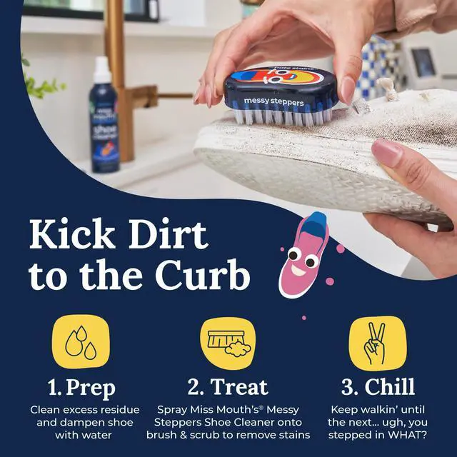 Alt view image 4 of 7 - Shoe Cleaner Brush - Blue Scrubber - Versatile Canvas & Leather Shoe Cleaning - Comfort Handle for Sneaker Cleaner & Boot Cleaner - Fast Stain Remover Boot Brush | Versatile Canvas