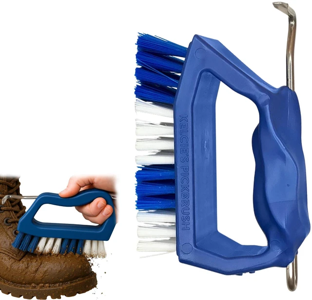 Main image of Shoe Cleaning Brush with Pick for Cleaning Mud Off Shoes in Minutes - Boot Brush & Cleat Cleaner for Golf, Soccer & Other Outdoor Footwear - Heavy-Duty Stiff Bristles Boot Scrubber