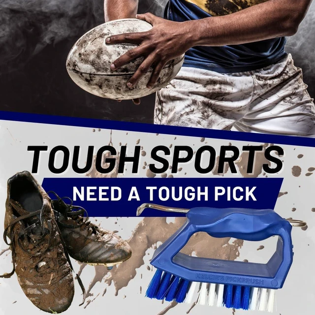 Alt view image 6 of 7 - Shoe Cleaning Brush with Pick for Cleaning Mud Off Shoes in Minutes - Boot Brush & Cleat Cleaner for Golf, Soccer & Other Outdoor Footwear - Heavy-Duty Stiff Bristles Boot Scrubber