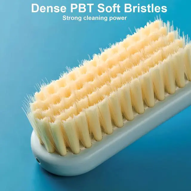 Alt view image 2 of 6 - 3 Pack Shoe Brush for Cleaning Shoe Scrubber Brushes Shoe Cleaner Brush | Shoe Cleaning Brush with Ergonomic Long Handled Gentle Soft Bristle Scrub Brush for Sneakers,Tennis,Canvas,White Shoes