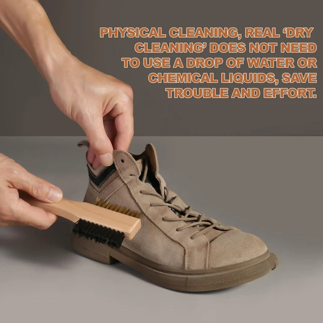 Alt view image 4 of 6 - 2-Piece Suede Brush and Suede Eraser, Suede Cleaner Kit, Suede Brush for Shoes Effectively Solves Stubborn Stains on Soft Bristle Shoes