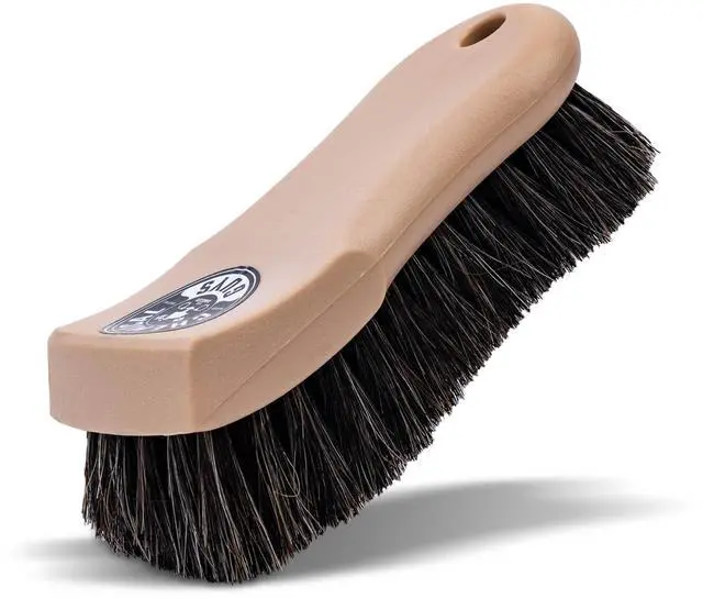 Main image of Long Bristle Horsehair Leather Cleaning Brush for Interiors | Soft horsehair bristles gently clean leather seats, furniture, sneakers and boots without scratching