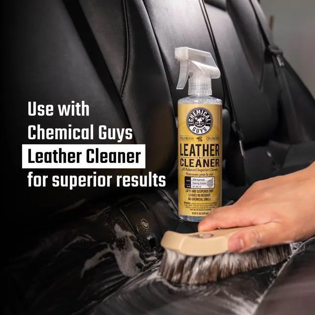 Alt view image 5 of 6 - Long Bristle Horsehair Leather Cleaning Brush for Interiors | Soft horsehair bristles gently clean leather seats, furniture, sneakers and boots without scratching